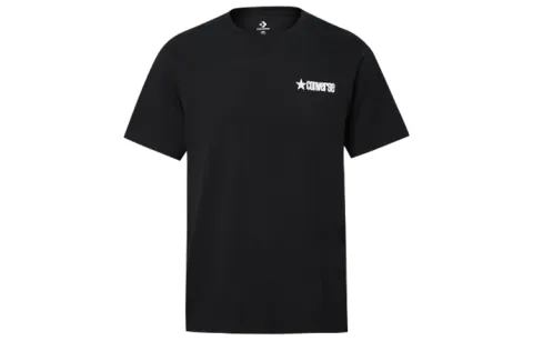 Converse T-Shirts Men's Black Crew Neck Moderate Straight Fit