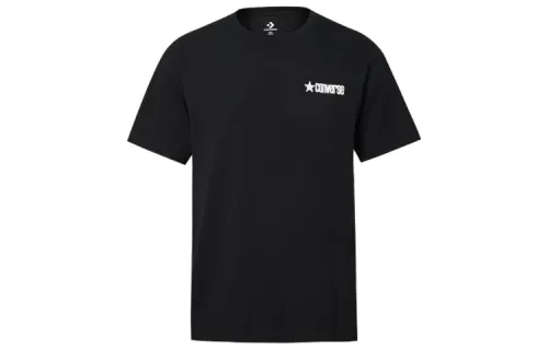 Converse T Shirts Men's Black Crew Neck Moderate Straight Fit