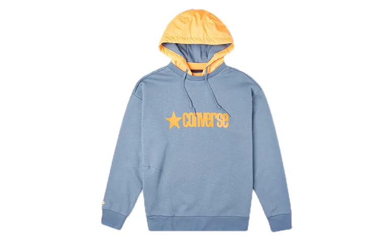 Converse Sweatshirts Men's Blue Hooded Moderate Regular