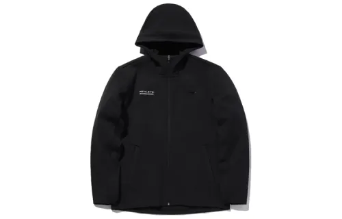 Li Ning Sweatshirts Men's New Standard Black Hooded Moderate Cardigan