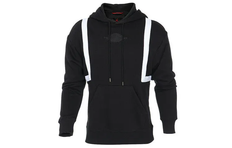 Jordan Sweatshirts Men's Black Hooded Moderate Regular