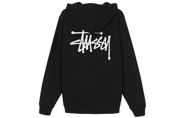 Худи Stussy BASIC ZIP HOOD (черное) — фото 9