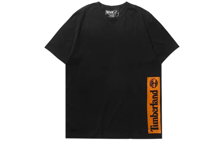 Timberland T Shirts Men's Black Crew Neck Moderate Straight Fit