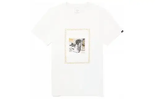 Vans T Shirts Unisex White Crew Neck Moderate Straight Fit