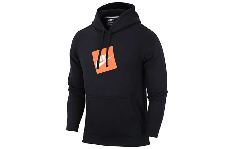 Nike Sweatshirts Men's Black Hooded Thickened Other