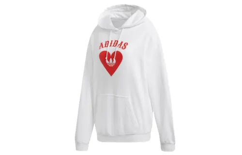 Adidas Originals Sweatshirts Women's White Hooded Moderate Regular