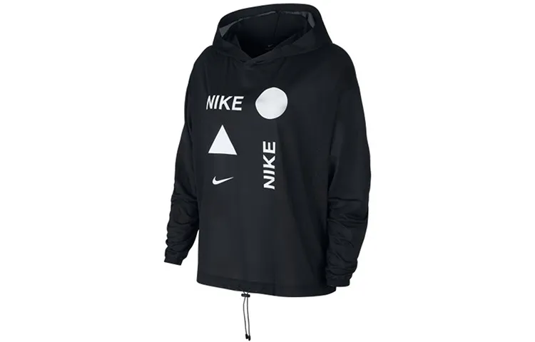 Nike Sweatshirts Women's Black Hooded Moderate Regular