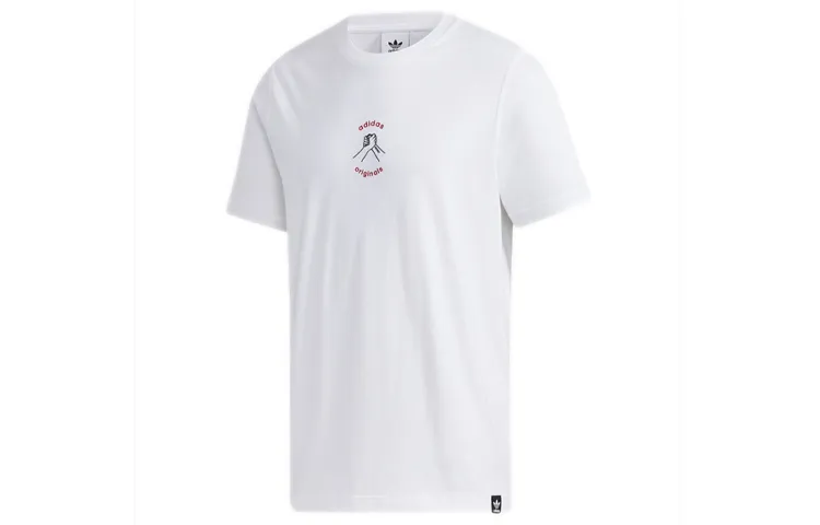 Adidas Originals T-Shirts Men's Crew Neck Moderate Straight Fit