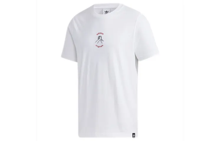 Adidas Originals T Shirts Men's Crew Neck Moderate Straight Fit