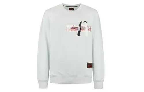 EVISU Crew Neck Regular Sweatshirt Men's Silver Gray