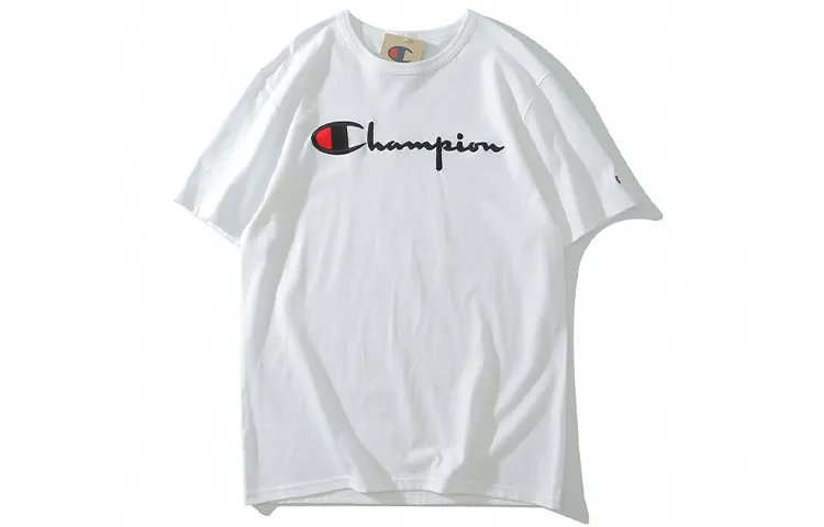Champion T Shirt US Version Unisex White