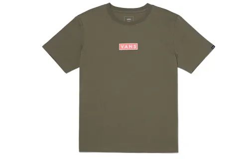 Vans T Shirts Men's Olive Green Crew Neck Moderate Straight Fit