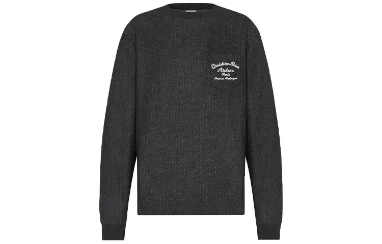 DIOR Quarterly New Products T Shirts Men's Gray Crew Neck Moderate Straight Fit