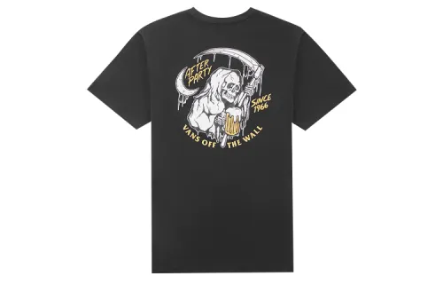 Vans Mua ÁO T Shirts Men's Black Crew Neck Moderate Straight Fit