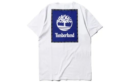 Timberland T Shirts Men's White Crew Neck Moderate Straight Fit