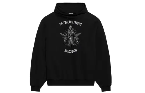 Balenciaga Sweatshirt Loose Fit Men's Black