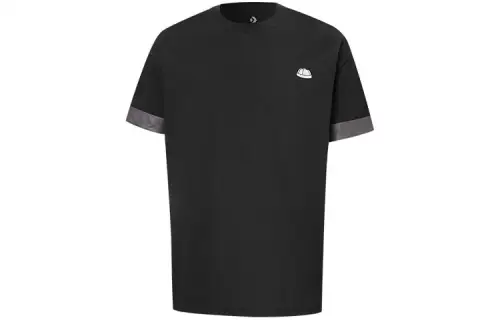 Converse T Shirts Men's Black Crew Neck Moderate Straight Fit