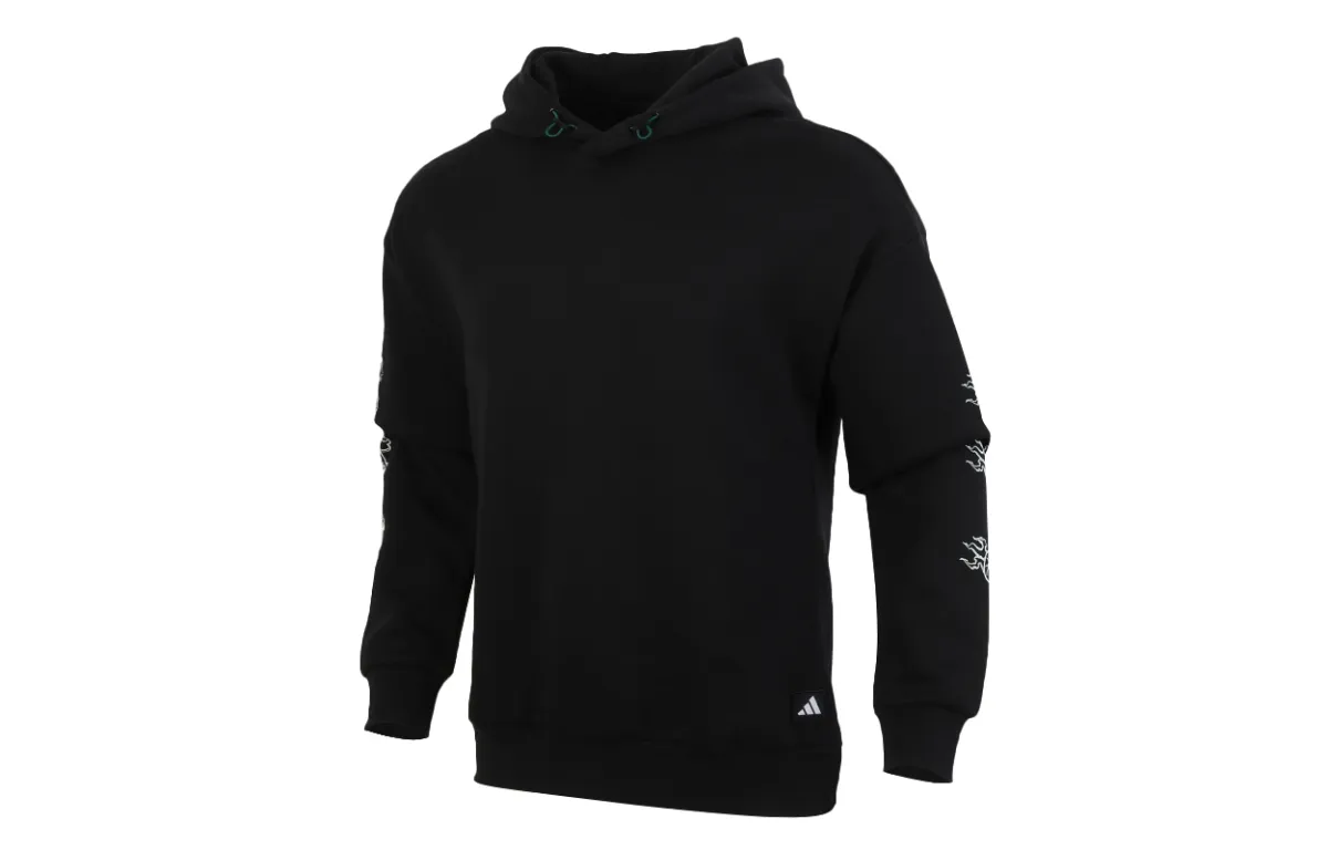 Adidas Sweatshirts Men's Black Hooded Moderate Regular