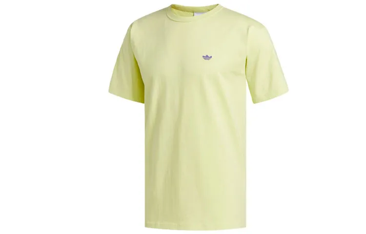 Adidas Originals Shmoo Logo T-Shirts Men's Green Crew Neck Moderate Straight Fit