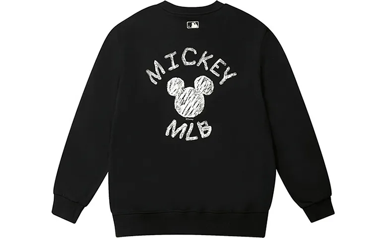 MLB X Disney MLB X Disney Sweatshirts Unisex Black Crew Neck Moderate Straight Fit
