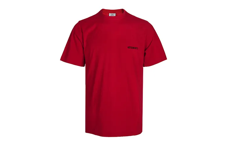 Vetements T Shirts Unisex Red Crew Neck Moderate Other