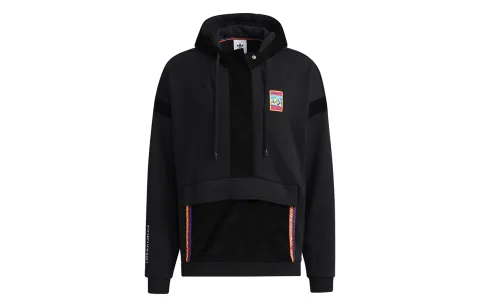Adidas Originals Sweatshirts Men's Black Hooded Moderate Regular