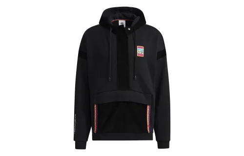 Adidas Originals Sweatshirts Men's Black Hooded Moderate Regular