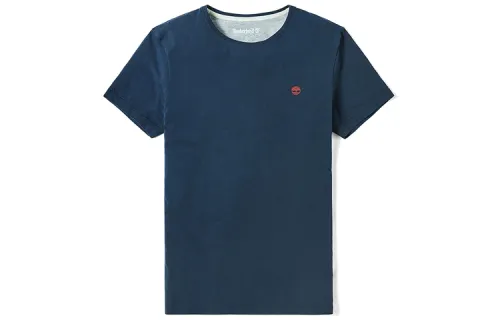 Timberland T Shirts Men's Dark Royal Blue Crew Neck Moderate Straight Fit