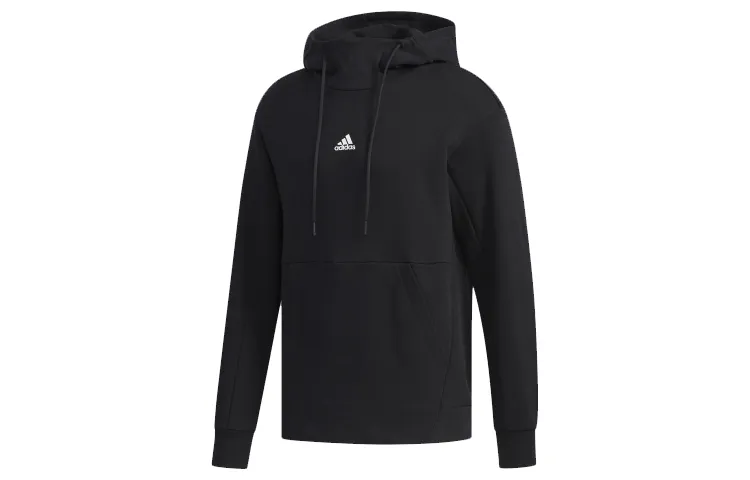Adidas Sweatshirts Men's Black Hooded Moderate Straight Fit
