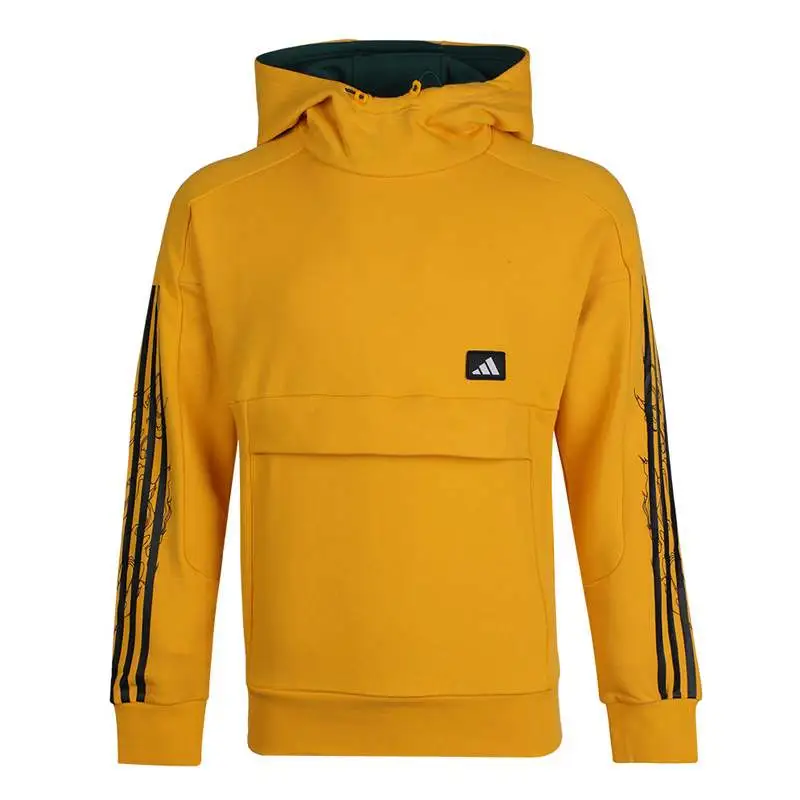 Adidas Sweatshirts Men's Gold Hooded Moderate Regular