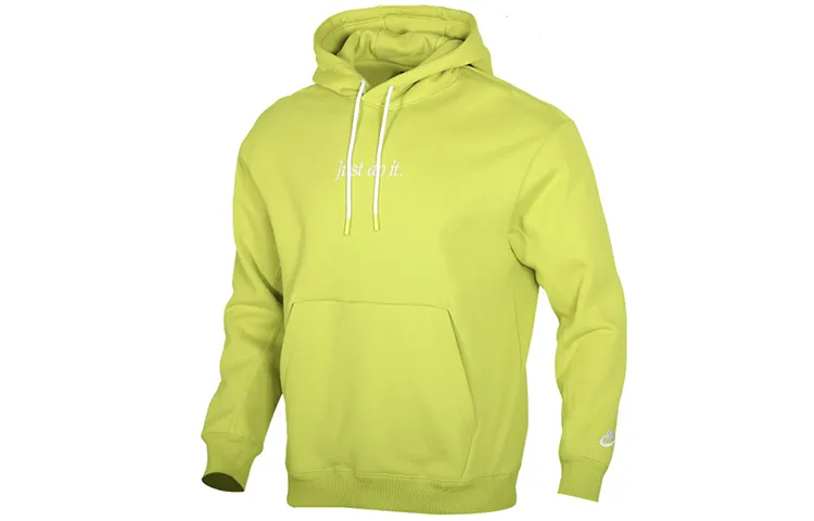 Nike Sweatshirts Unisex Bright Cactus Green Hooded Moderate Regular