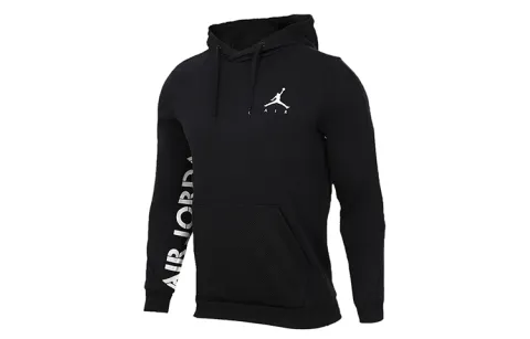 Jordan Sweatshirts Men's Black Hooded Moderate Regular