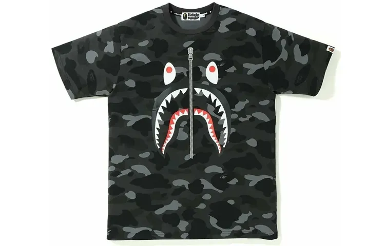 Bape Woodland Camo Shark Tee