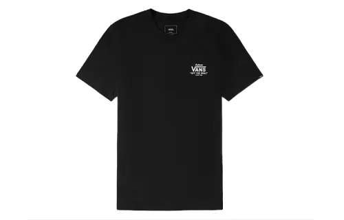 Vans T Shirts Unisex Black Crew Neck Moderate Straight Fit