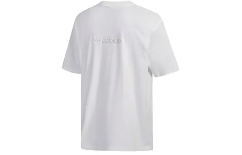 Adidas Originals T Shirts Men's White Crew Neck Moderate Straight Fit