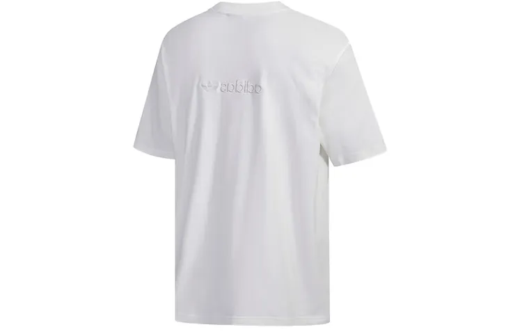 Adidas Originals T Shirts Men's White Crew Neck Moderate Straight Fit
