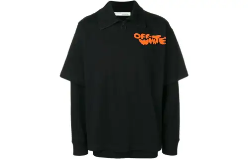 OFF WHITE SS19 T Shirts Men's Moderate Mock Two Piece