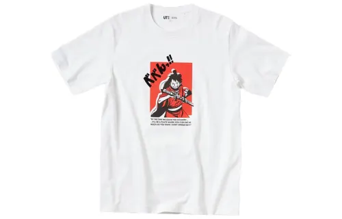 UNIQLO T Shirts Unisex White Crew Neck Moderate Straight Fit