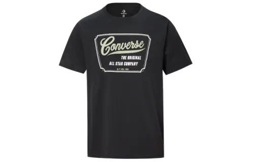 Converse T Shirts Men's Black Crew Neck Moderate Straight Fit