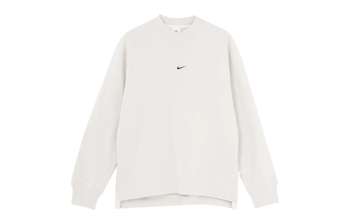 Nike T-Shirts Men's Beige Crew Neck Moderate Straight Fit