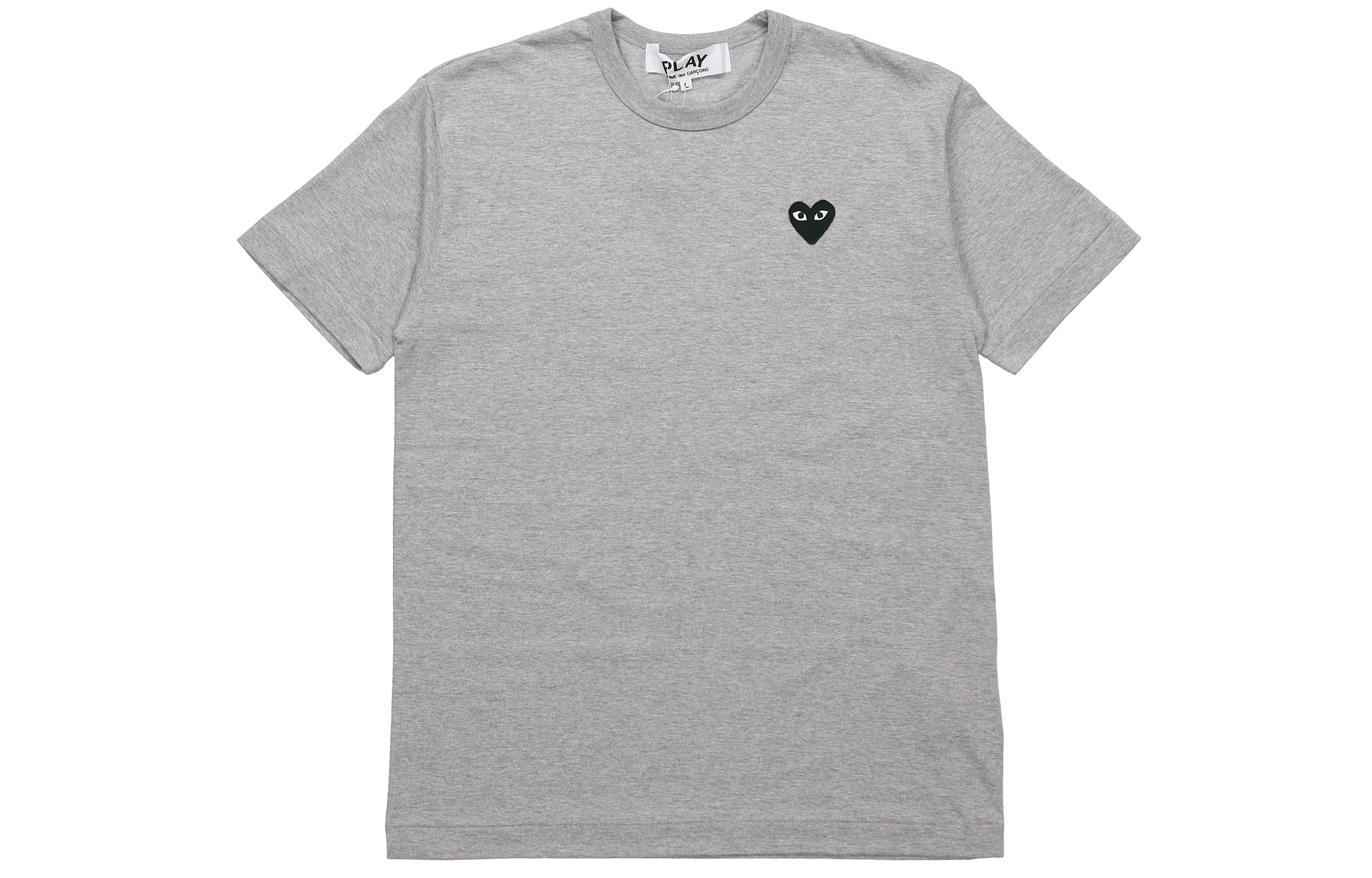 CDG Play Black Heart Emblem T-shirt Grey