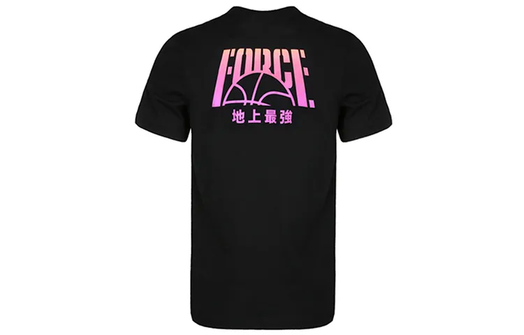 Nike T-Shirts Men's Black Crew Neck Moderate Straight Fit