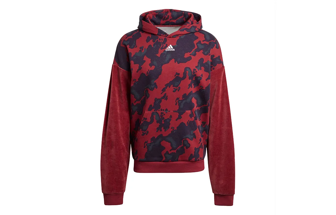 Adidas Sweatshirts Men's Red Hooded Moderate Regular