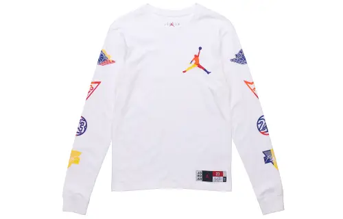 Jordan Air Jordan Sweatshirts Men's White Crew Neck Moderate Regular