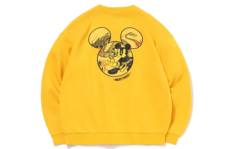 Li Ning X Disney Sweatshirts Unisex Olive Crew Neck Moderate Regular