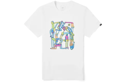 Vans OTW T Shirts Unisex White Crew Neck Moderate Straight Fit