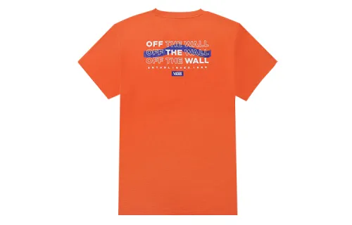 Vans T Shirts Unisex Orange Crew Neck Moderate Straight Fit