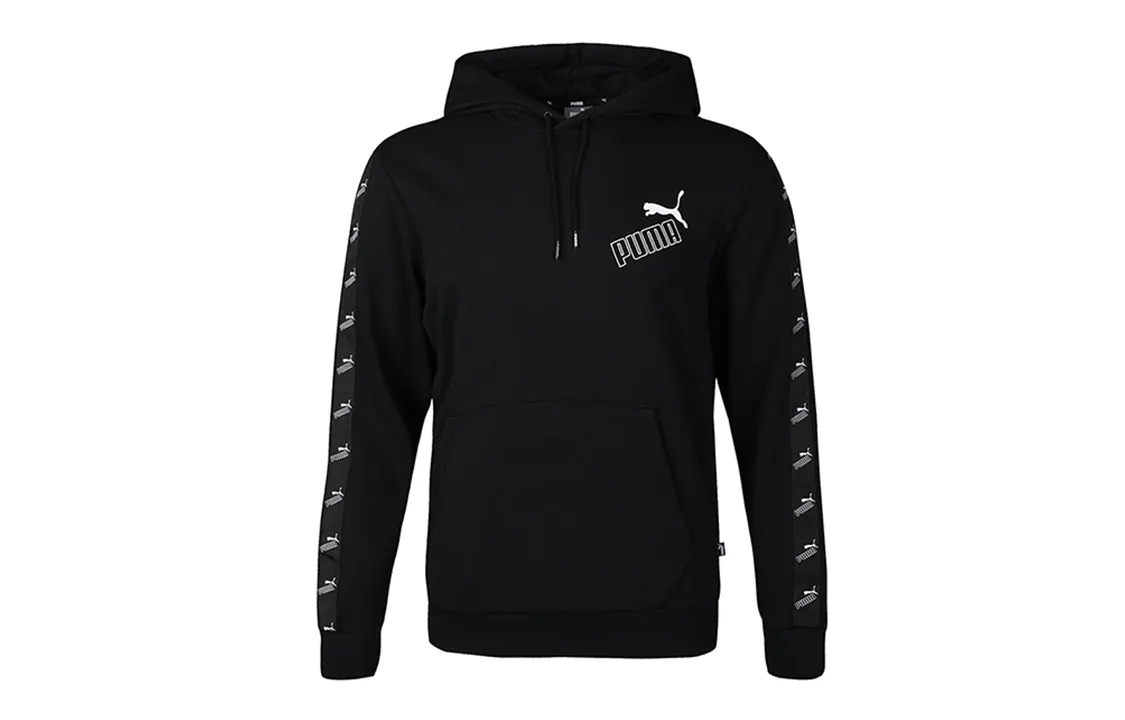 PUMA Sweatshirts Men's Black Hooded Moderate Regular