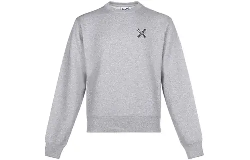 KENZO Sweatshirts Men's Pearl Gray Crew Neck Moderate Regular