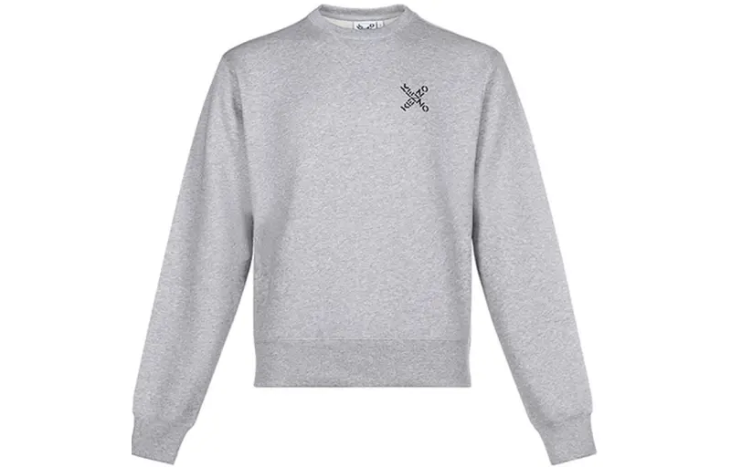 KENZO Sweatshirts Men's Pearl Gray Crew Neck Moderate Regular